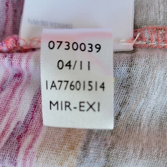 Tommy Hilfiger Striped Midi Dress Beaded Neckline Keyhole Back Multi Size L - Picture 11 of 12